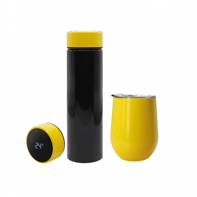 Набор Hot Box Duo C B, черный с желтым с логотипом в Москве заказать по выгодной цене в кибермаркете AvroraStore