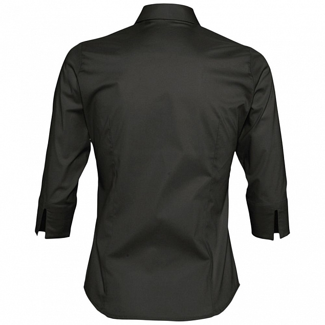 Рубашка женская с рукавом 3/4 EFFECT 140, черная с логотипом в Москве заказать по выгодной цене в кибермаркете AvroraStore