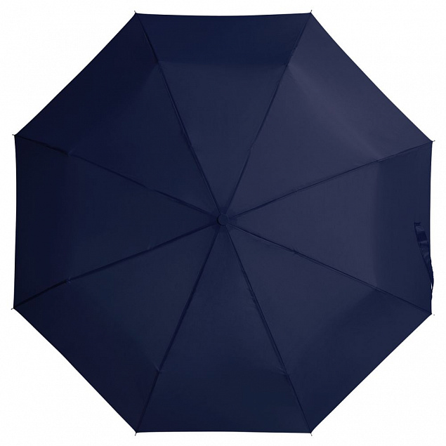 Зонт складной Basic, темно-синий с логотипом в Москве заказать по выгодной цене в кибермаркете AvroraStore