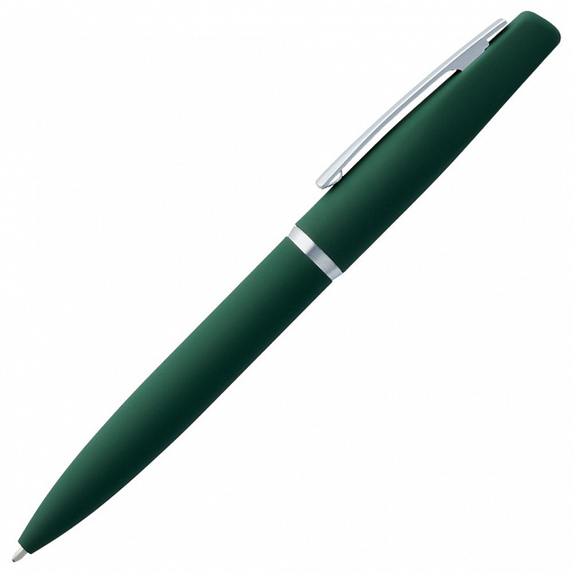 Ручка шариковая Bolt Soft Touch, зеленая с логотипом  заказать по выгодной цене в кибермаркете AvroraStore