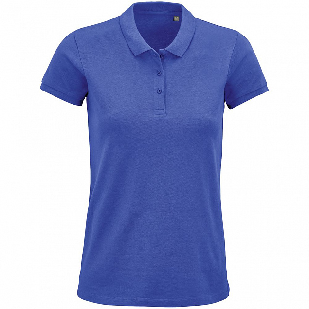 Рубашка поло женская Planet Women, ярко-синяя с логотипом в Москве заказать по выгодной цене в кибермаркете AvroraStore