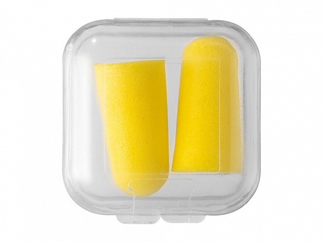 Беруши Serenity  в футляре, желтый с логотипом в Москве заказать по выгодной цене в кибермаркете AvroraStore