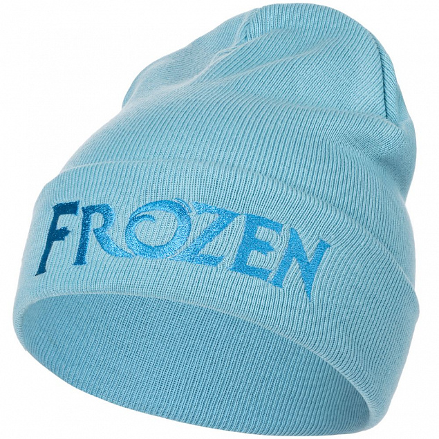 Шапка детская с вышивкой Frozen, голубая с логотипом в Москве заказать по выгодной цене в кибермаркете AvroraStore
