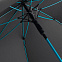 Зонт-трость с цветными спицами Color Style, бирюзовый с логотипом в Москве заказать по выгодной цене в кибермаркете AvroraStore