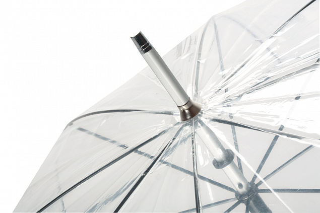 Прозрачный зонт-трость PANORAMIX, прозрачный с логотипом в Москве заказать по выгодной цене в кибермаркете AvroraStore