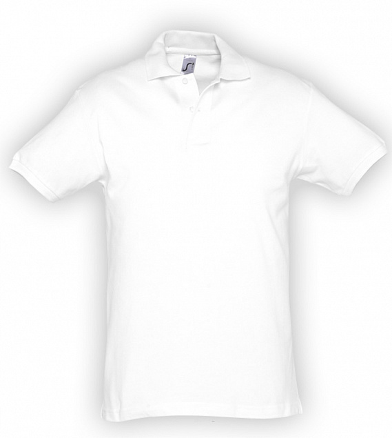 Рубашка поло мужская SPIRIT 240, белая с логотипом в Москве заказать по выгодной цене в кибермаркете AvroraStore