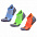 Набор из 3 пар спортивных женских носков Monterno Sport, синий, голубой и белый с логотипом в Москве заказать по выгодной цене в кибермаркете AvroraStore
