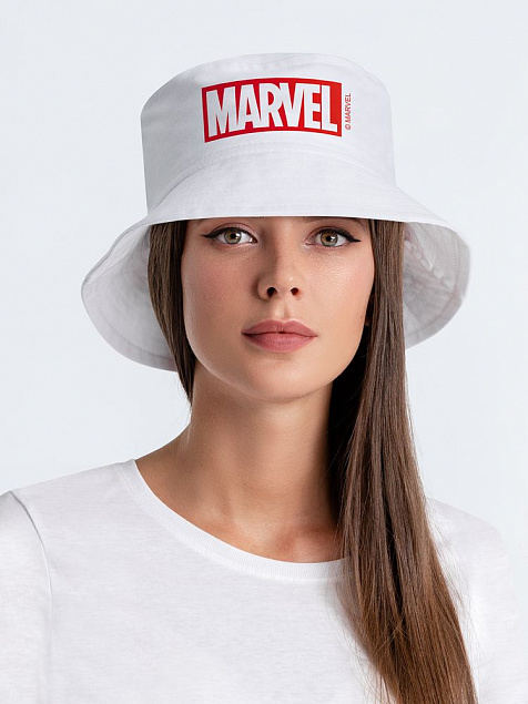 Панама Marvel, белая с логотипом в Москве заказать по выгодной цене в кибермаркете AvroraStore