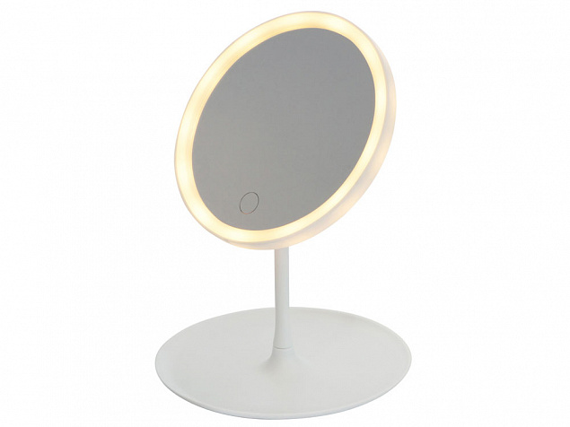 Косметическое зеркало с LED-подсветкой «Beautific» с логотипом в Москве заказать по выгодной цене в кибермаркете AvroraStore