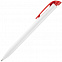 Ручка шариковая Favorite, белая с красным с логотипом в Москве заказать по выгодной цене в кибермаркете AvroraStore