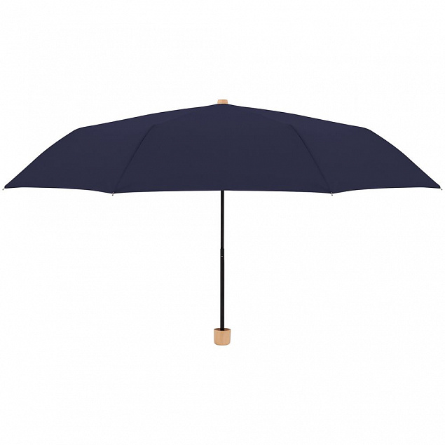 Зонт складной Nature Mini, синий с логотипом в Москве заказать по выгодной цене в кибермаркете AvroraStore
