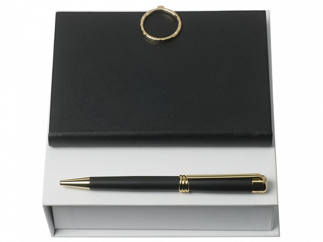 Подарочный набор Boucle Noir: ручка шариковая, блокнот А6 с логотипом в Москве заказать по выгодной цене в кибермаркете AvroraStore
