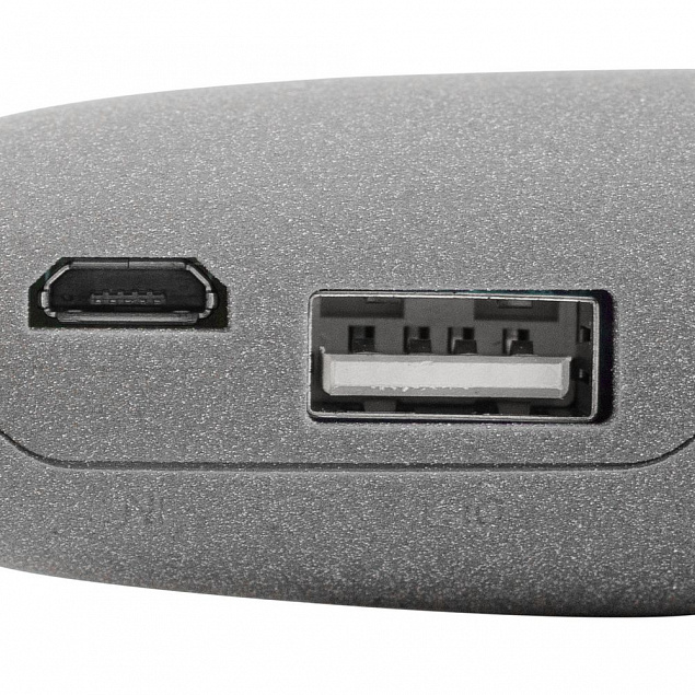 Внешний аккумулятор Pebble 2600 мАч, серый с логотипом в Москве заказать по выгодной цене в кибермаркете AvroraStore