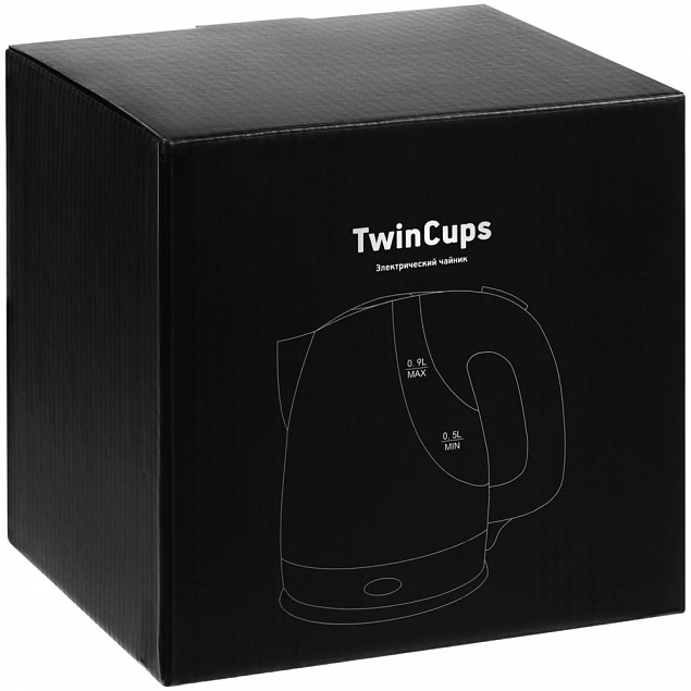 Электрический чайник TwinCups, белый с логотипом  заказать по выгодной цене в кибермаркете AvroraStore