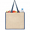 Холщовая сумка для покупок Bagari со светло-синей отделкой с логотипом в Москве заказать по выгодной цене в кибермаркете AvroraStore