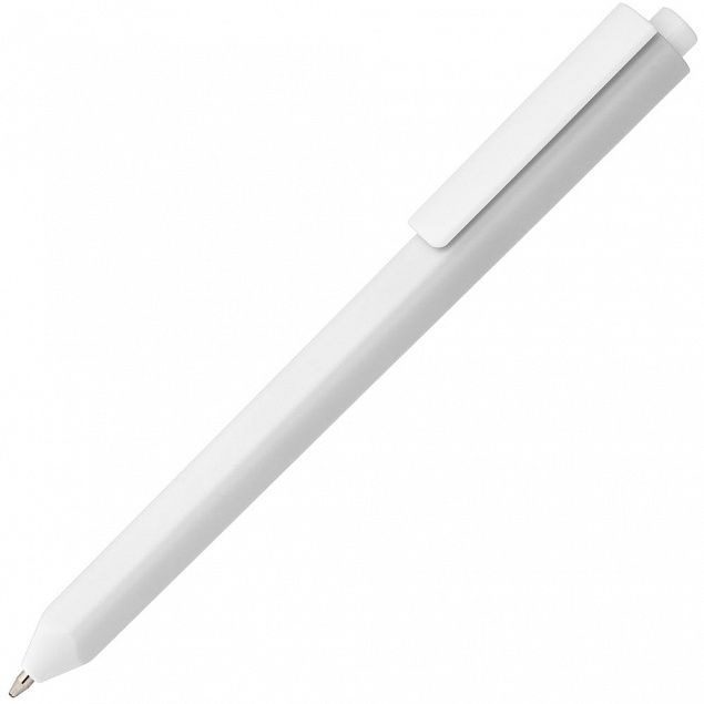 Ручка шариковая Corner, белая с логотипом в Москве заказать по выгодной цене в кибермаркете AvroraStore