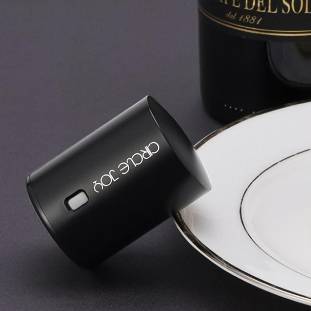 Вакуумная пробка для вина Wine Sealer, черная с логотипом в Москве заказать по выгодной цене в кибермаркете AvroraStore