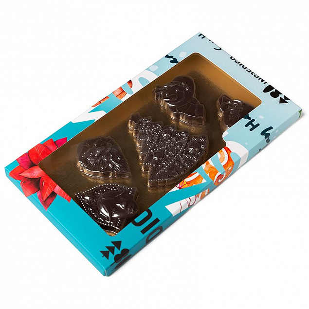 Набор фигурного шоколада Choco New Year на заказ с логотипом в Москве заказать по выгодной цене в кибермаркете AvroraStore