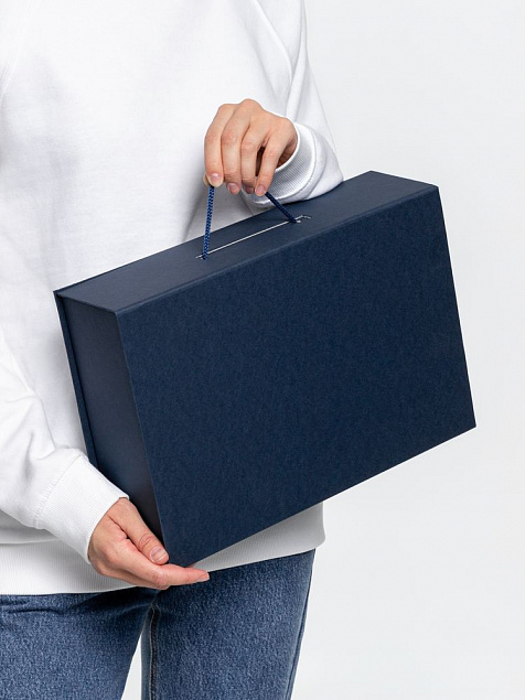 Коробка Case, подарочная, синяя с логотипом в Москве заказать по выгодной цене в кибермаркете AvroraStore