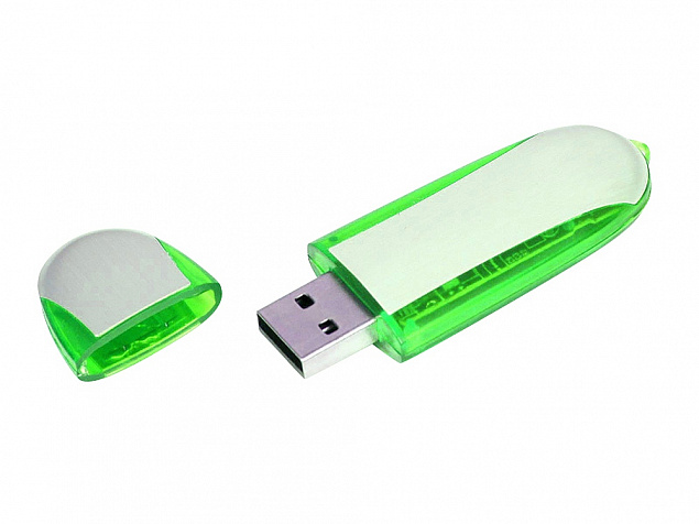 USB 2.0- флешка промо на 16 Гб овальной формы с логотипом в Москве заказать по выгодной цене в кибермаркете AvroraStore