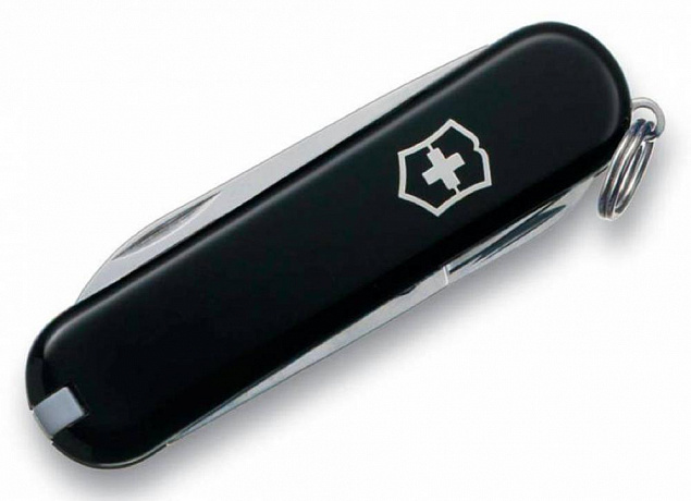 Нож-брелок Classic 58 с отверткой, черный с логотипом в Москве заказать по выгодной цене в кибермаркете AvroraStore