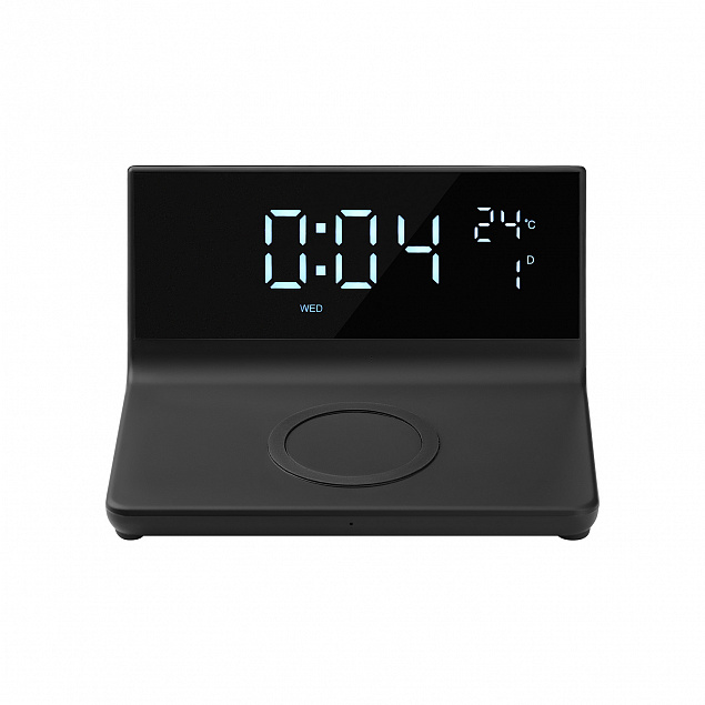 Настольные часы с беспроводной зарядкой 15W Zenith с логотипом в Москве заказать по выгодной цене в кибермаркете AvroraStore