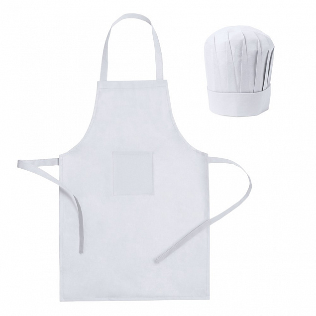 Кулинарный набор, кухонный фартук и шапочка для повара, детский размер. с логотипом в Москве заказать по выгодной цене в кибермаркете AvroraStore
