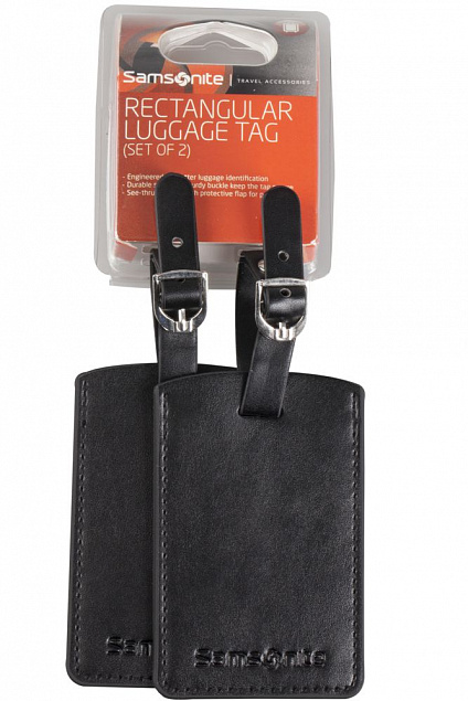 Набор из 2 бирок Luggage Accessories, черный с логотипом в Москве заказать по выгодной цене в кибермаркете AvroraStore