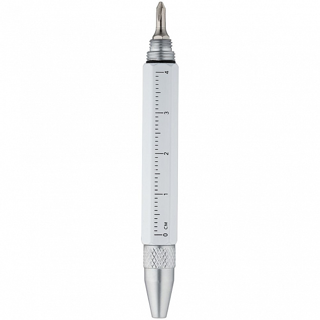Ручка-брелок Construction Micro, белый с логотипом в Москве заказать по выгодной цене в кибермаркете AvroraStore