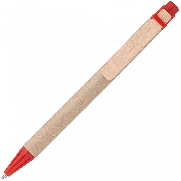 Ручка шариковая Wandy, красная с логотипом в Москве заказать по выгодной цене в кибермаркете AvroraStore
