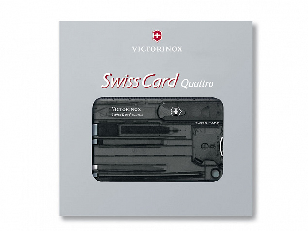 Швейцарская карточка «SwissCard Quattro3, 14 функций с логотипом в Москве заказать по выгодной цене в кибермаркете AvroraStore