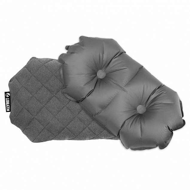 Надувная подушка Pillow Luxe, серая с логотипом в Москве заказать по выгодной цене в кибермаркете AvroraStore