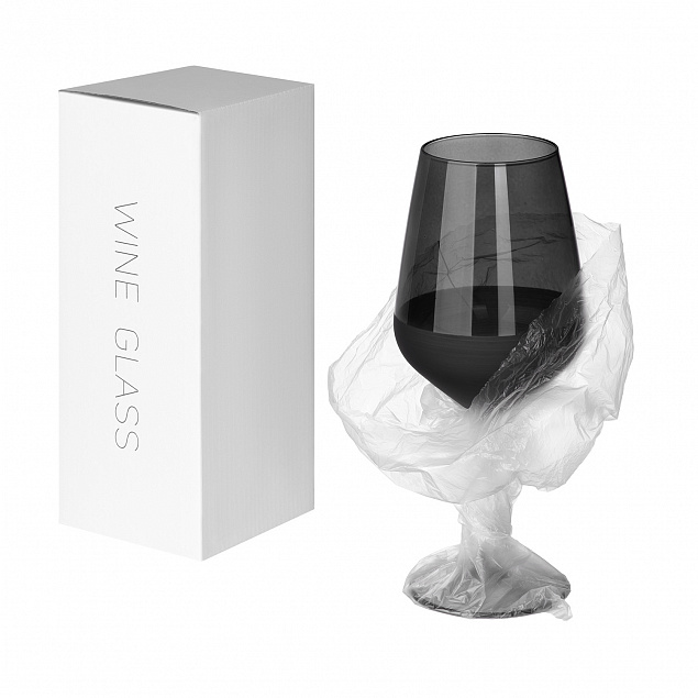 Бокал для вина, Black Edition, 490 ml, черный с логотипом в Москве заказать по выгодной цене в кибермаркете AvroraStore