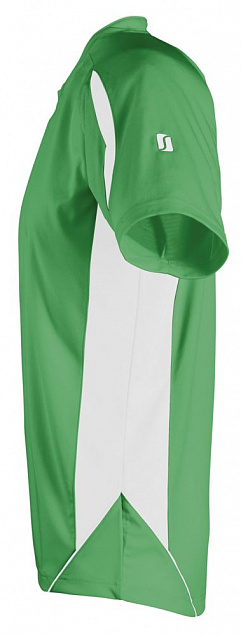 Футболка спортивная MARACANA 140, зеленая с белым с логотипом в Москве заказать по выгодной цене в кибермаркете AvroraStore