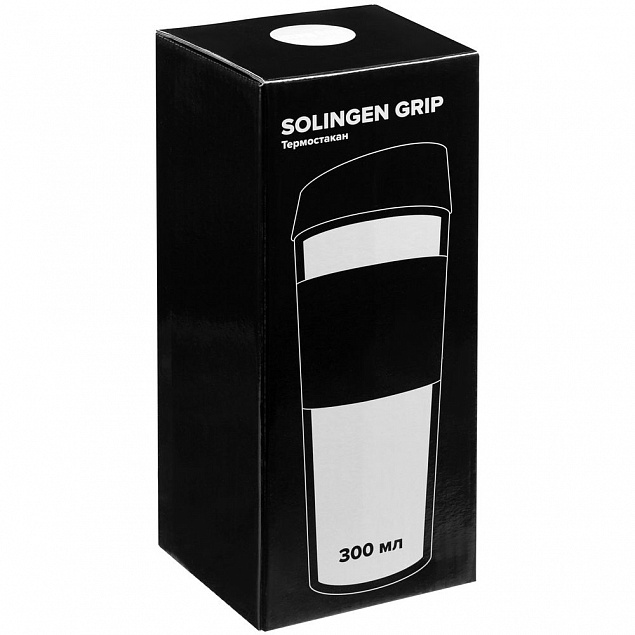 Термостакана Solingen Grip, серо-стальной с логотипом в Москве заказать по выгодной цене в кибермаркете AvroraStore