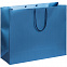 Пакет бумажный «Блеск», большой, синий с логотипом в Москве заказать по выгодной цене в кибермаркете AvroraStore