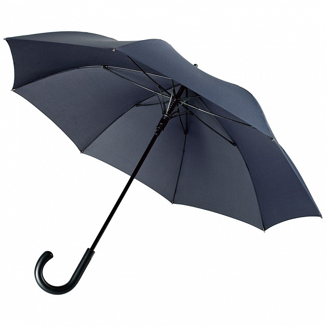 Зонт-трость Alessio, темно-синий с логотипом в Москве заказать по выгодной цене в кибермаркете AvroraStore