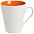 Кружка newBell матовая, белая с оранжевым с логотипом  заказать по выгодной цене в кибермаркете AvroraStore