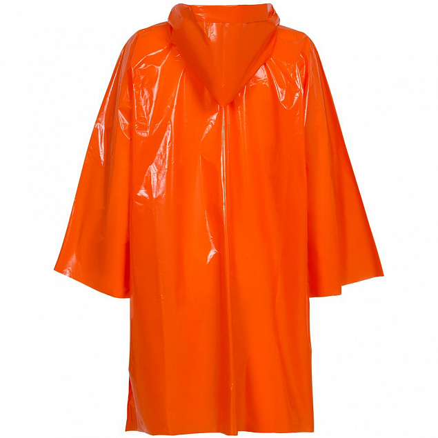 Дождевик-плащ CloudTime, оранжевый с логотипом в Москве заказать по выгодной цене в кибермаркете AvroraStore