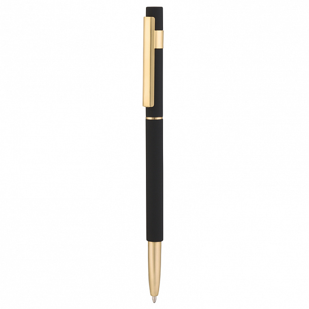 Ручка шариковая "Star", черный/золото, покрытие soft touch с логотипом в Москве заказать по выгодной цене в кибермаркете AvroraStore