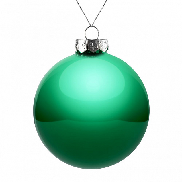 Елочный шар Finery Gloss, 10 см, глянцевый зеленый с логотипом в Москве заказать по выгодной цене в кибермаркете AvroraStore