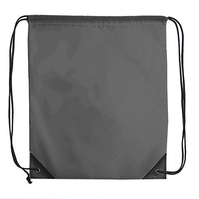 Рюкзак мешок с укреплёнными уголками BY DAY, серый, 35*41 см, полиэстер 210D с логотипом в Москве заказать по выгодной цене в кибермаркете AvroraStore