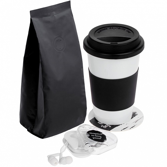 Набор «Но сначала кофе», черный с логотипом в Москве заказать по выгодной цене в кибермаркете AvroraStore