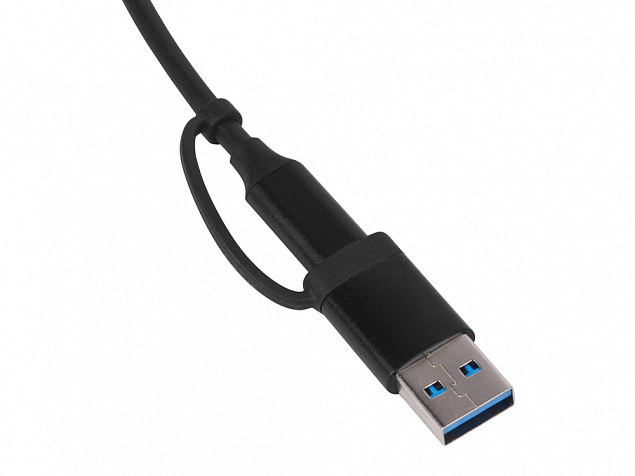 USB-хаб «Link» с коннектором 2-в-1 USB-C и USB-A, 2.0/3.0 с логотипом в Москве заказать по выгодной цене в кибермаркете AvroraStore