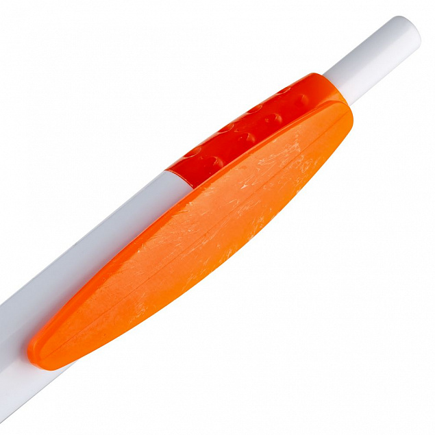 Ручка шариковая Champion, белая с черным с логотипом в Москве заказать по выгодной цене в кибермаркете AvroraStore