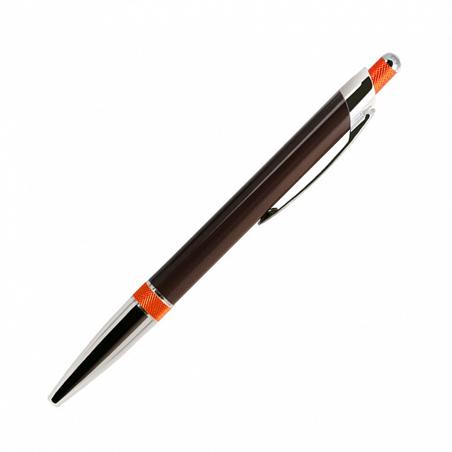 Шариковая ручка Bali, коричневая/оранжевая с логотипом в Москве заказать по выгодной цене в кибермаркете AvroraStore