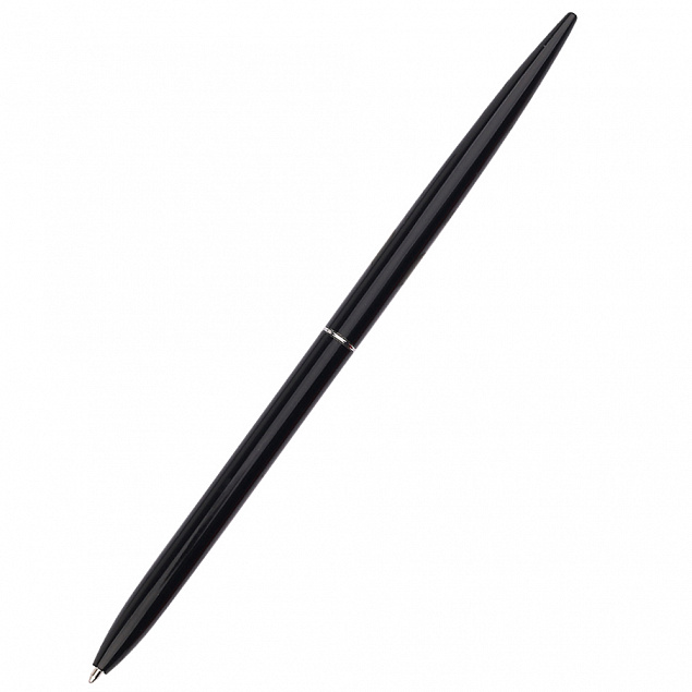 Ручка металлическая  Илиада, черная с логотипом в Москве заказать по выгодной цене в кибермаркете AvroraStore