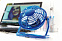 USB-вентилятор NORTH WIND, синий с логотипом в Москве заказать по выгодной цене в кибермаркете AvroraStore