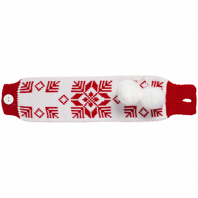 Кружка с манжетой «Снежинки», красная с логотипом в Москве заказать по выгодной цене в кибермаркете AvroraStore