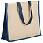 Холщовая сумка для покупок Bagari со светло-синей отделкой с логотипом в Москве заказать по выгодной цене в кибермаркете AvroraStore